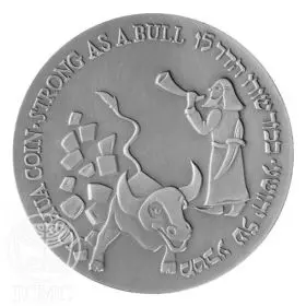 מדליה ממלכתית, יהושע בן נון, כסף 925, 50.0 מ"מ, 17 גרם - צד הנושא
