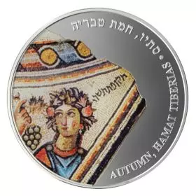 עונת הסתיו, פסיפסים עתיקים בארץ ישראל, 1 אונקיה כסף 999 38.7 מ"מ
