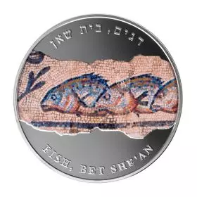 הדגים, פסיפסים עתיקים בארץ ישראל, 1 אונקיה כסף 999 38.7 מ"מ