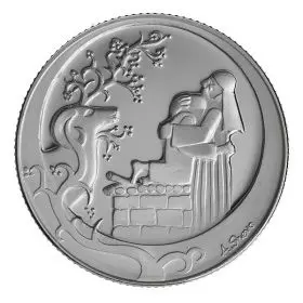 מדליה ממלכתית, עקידת יצחק - סיפורי התנ"ך, כסף 999, 38.7 מ"מ, 1 אונקיה - צד הנושא