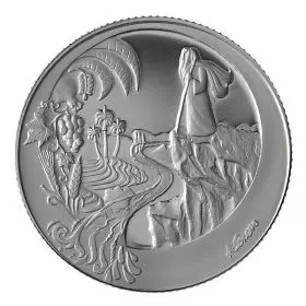 מדליה ממלכתית, משה בהר נבו - סיפורי התנ"ך, כסף 999, 38.7 מ"מ, 1 אונקיה - צד הנושא