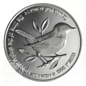 Commemorative Coin, Nightingale and Fig, Silver 925 Prooflike, 30 mm, 14.4 g - Obverse
