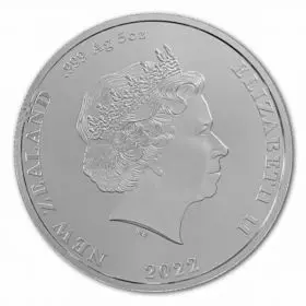 יובל פלטינה למלכה אליזבת' השניה, מטבע כסף טהור 5 אונקיות, 2022