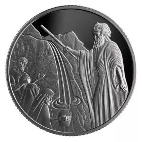 משה והסלע - 1 אונקיה מטבע כסף/999, 38.7 מ"מ, סדרת תמונות מן התנ"ך