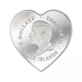 אהבה בוהקת - מטבע כסף משובץ קריסטל, 20 גרם 2024