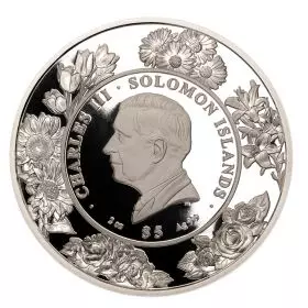 פרח החיננית - מטבע כסף מוזהב 2 אונקיות בשילוב פנינה 2024