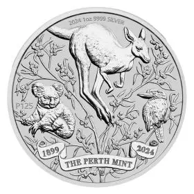 1 אונקיה מטבע כסף - 125 שנה ל-Perth Mint