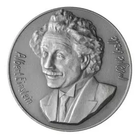 אלברט איינשטיין - 50.0 מ"מ, 60 גרם, כסף999