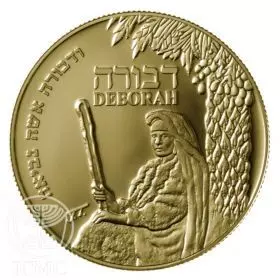 מדליה ממלכתית, דבורה - נשים בתנ"ך, זהב קשוט 585, 24.0 מ"מ, 17 גרם - צד הנושא