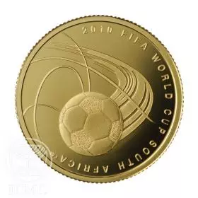 מטבע זיכרון, פיפ"א FIFA 2010, דרום אפריקה, זהב 999, קשוט, 27 מ"מ, 7.77 גרם - צד הנושא
