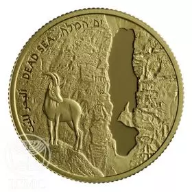 מטבע זיכרון, ים המלח, זהב קשוט, 30 מ"מ, 16.96 גרם - צד הנושא