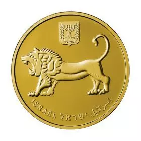 מנורת הכנסת - ירושלים של זהב, מטבע בוליון 1 אונקייה זהב 9999, 32 מ"מ
