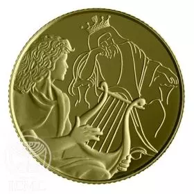מטבע זיכרון, דוד מנגן לשאול, זהב קשוט, 30 מ"מ, 16.96 גרם - צד הנושא