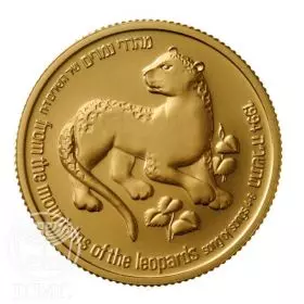 Commemorative Coin, Leopard and Palm Tree, Gold 900, Proof, 22 mm, 8.63 g - Obverse