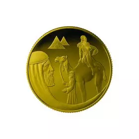 מטבע זיכרון, יצחק ורבקה, זהב קשוט, 13.92 מ"מ, 1.244 גרם - צד הנושא