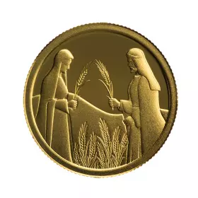 רות בשדה בועז - זהב 999, קשוט , 13.92 מ"מ, 1.244 גרם