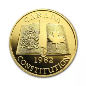1/2 אונקיה מטבע זהב - החוקה הקנדית 1982
