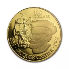 1/2 אונקיה מטבע זהב - ז'ק קרטייה קנדה 1984