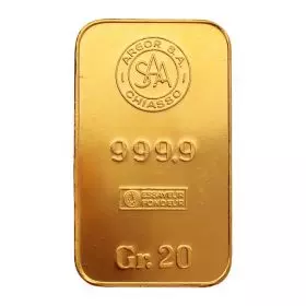 20 גרם מטיל זהב - Argor S.A