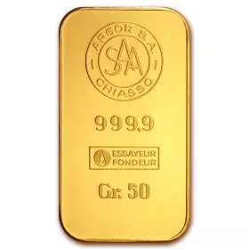 50 גרם מטיל זהב - Argor S.A