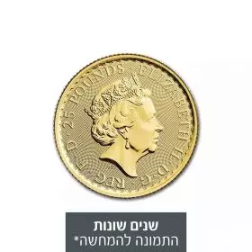 בריטניה, מטבע זהב 1⁄4 אונקיה המלכה אליזבת', שנים שונות