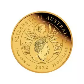 יובל הפלטינה למלכה אליזבת השנייה - מטבע זהב 1/4 אונקיה 2022