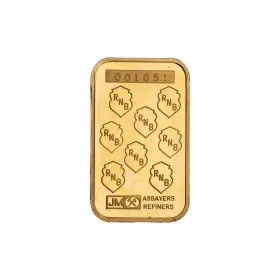Jhonson Matthey (Repulic Bank of New York) מטיל זהב טהור 1/2 אונקיה