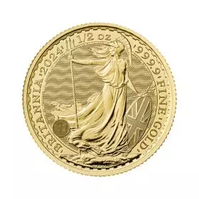 1/2 אונקיה מטבע זהב - בריטניה 2024 - המלך צ'ארלס