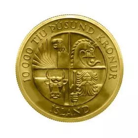 מטבע זהב 10,000 כתר - איסלנד