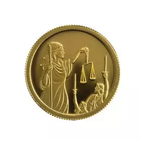 דבורה הנביאה - מטבע זהב/9999 13.92 מ"מ 1.244 גרם, סדרת תמונות מן התנ"ך