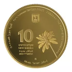 דבורה הנביאה - מטבע זהב/917, 30 מ"מ 16.96 גרם, סדרת תמונות מן התנ"ך