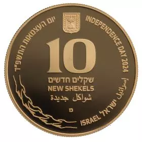 ישראל ביחד - מטבע זיכרון יום העצמאות לישראל - 16.96 גרם זהב 917, 30 מ"מ