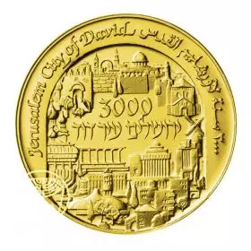 3000 שנה ירושלים - 30.0 מ"מ, 15 גרם, זהב750