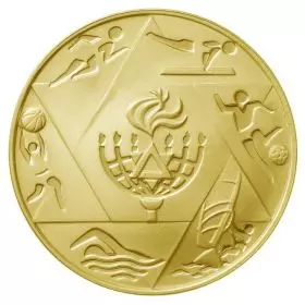 המכביה ה-15 - מדלית זהב/917, 35 מ"מ, 30 גרם