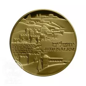 נוף ירושלים - נחושת בציפוי זהב 40.0 מ"מ 20 גרם