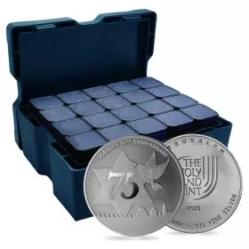 1x500 אונקיה בוליון כסף - יונת השלום - מהדורת 75 שנה למדינת ישראל 2023