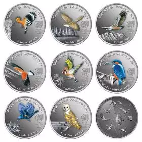 סדרת "ציפורים בישראל" - כסף 999, קוטר 50 מ"מ, משקל חצי אונקייה