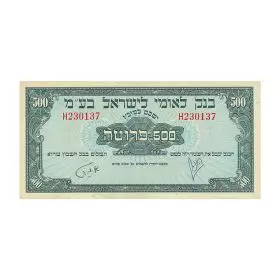 שטרות מחזור, 500 פרוטה, בנק לאומי לישראל, סדרת בנק לאומי לישראל - צד הפנים