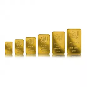סט 6 מטילי זהב יונה 999.9 מ-1 גרם ועד 1 אונקיה
