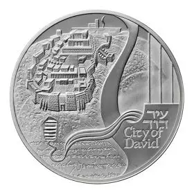 עיר דוד- 1 אונקיה בוליון כסף 999, 38.7 מ"מ, ה-4 בסדרת הבוליון "נופי ירושלים"