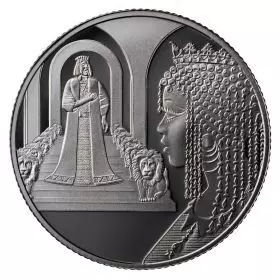 שלמה המלך ומלכת שבא - 1 אונקיה מטבע כסף/999, 38.7 מ"מ, סדרת תמונות מן התנ"ך