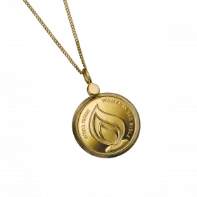 שרשרת זהב 14 קראט תליון מדליית זהב טהור רבקה