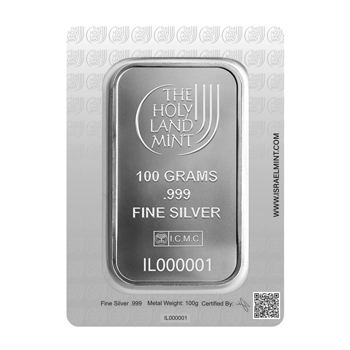 100 גרם מטיל כסף בבליסטר - יונת השלום