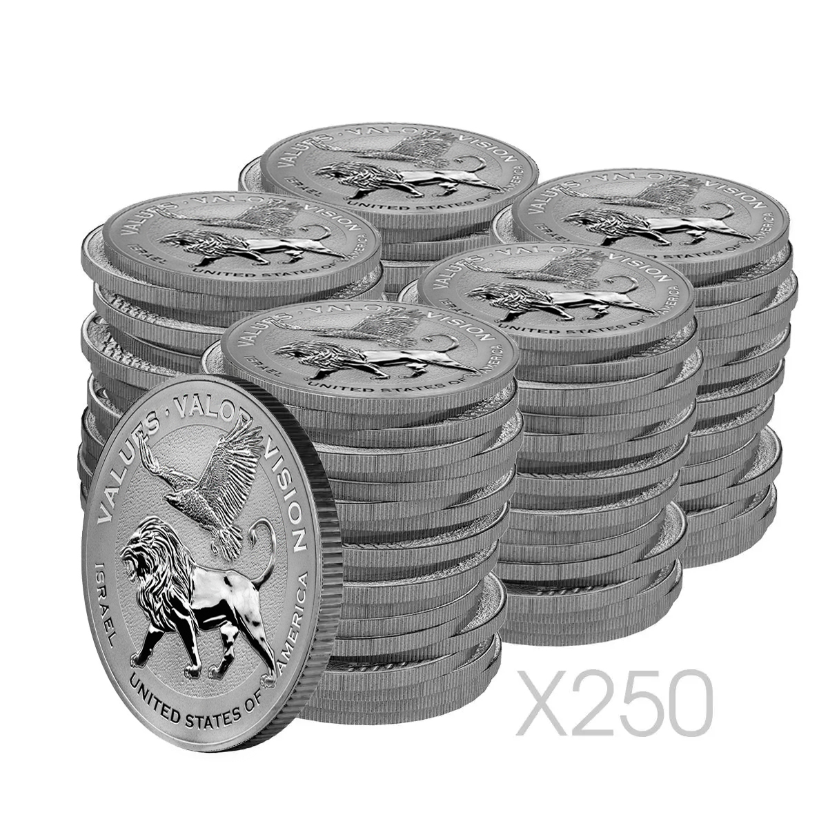 1x250 אונקיה בוליון כסף - ישראל - ארה