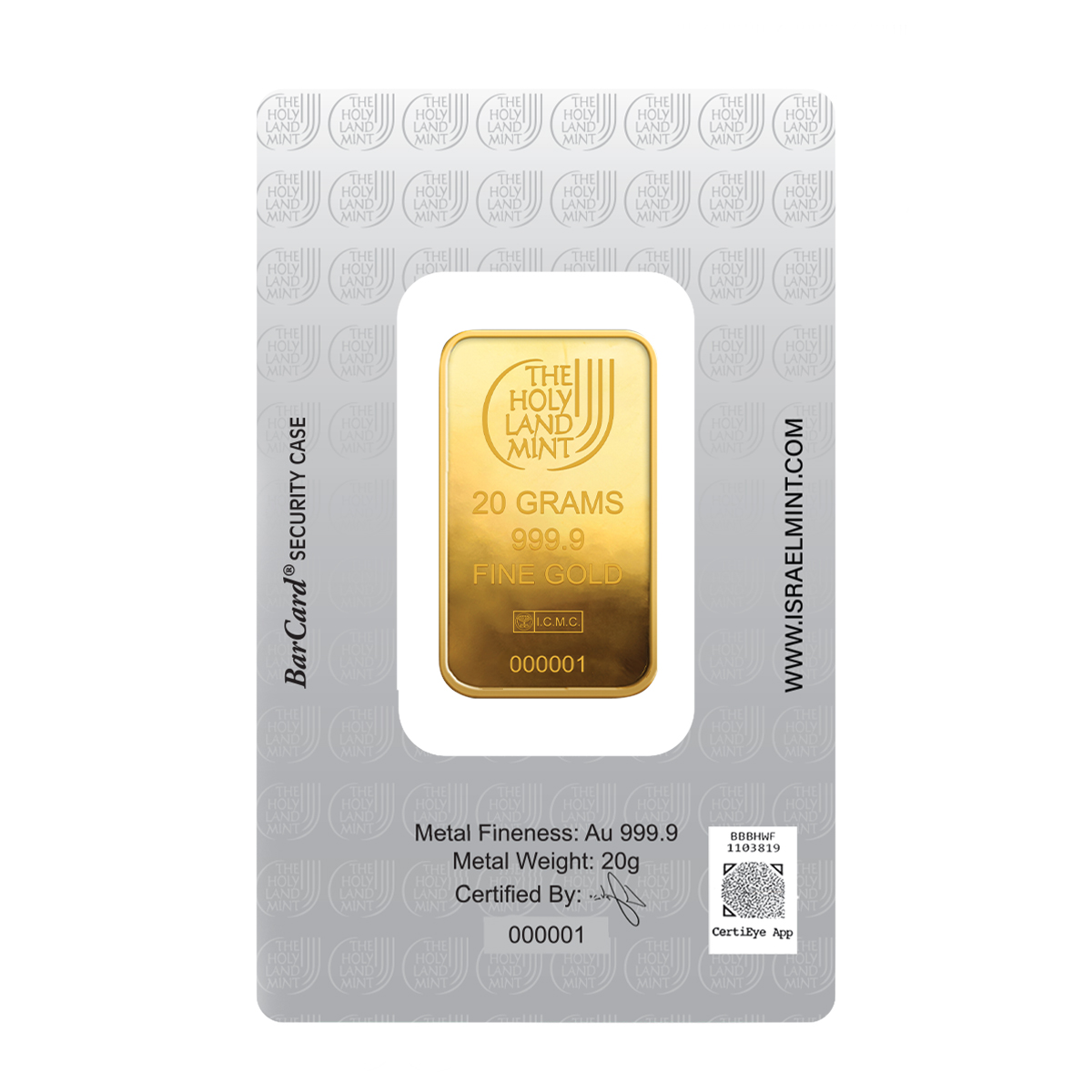 20 גרם מטיל זהב - יונת השלום