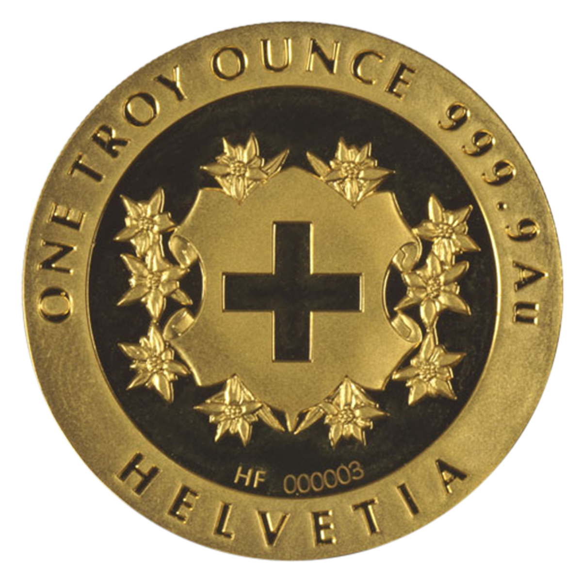 1 אונקיה מטבע זהב - Helvetia 2014