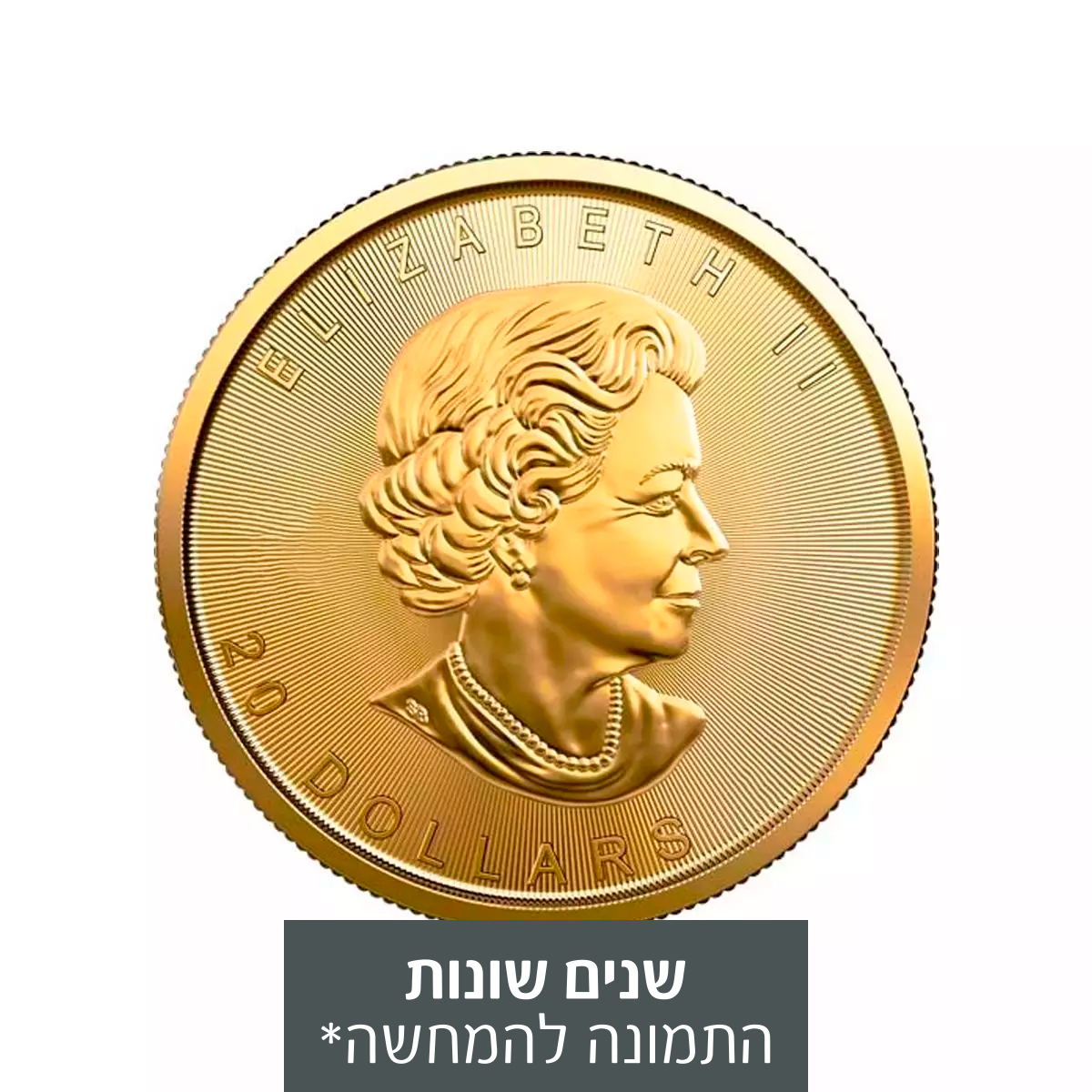1/2 אונקיה מטבע זהב - עלה מייפל