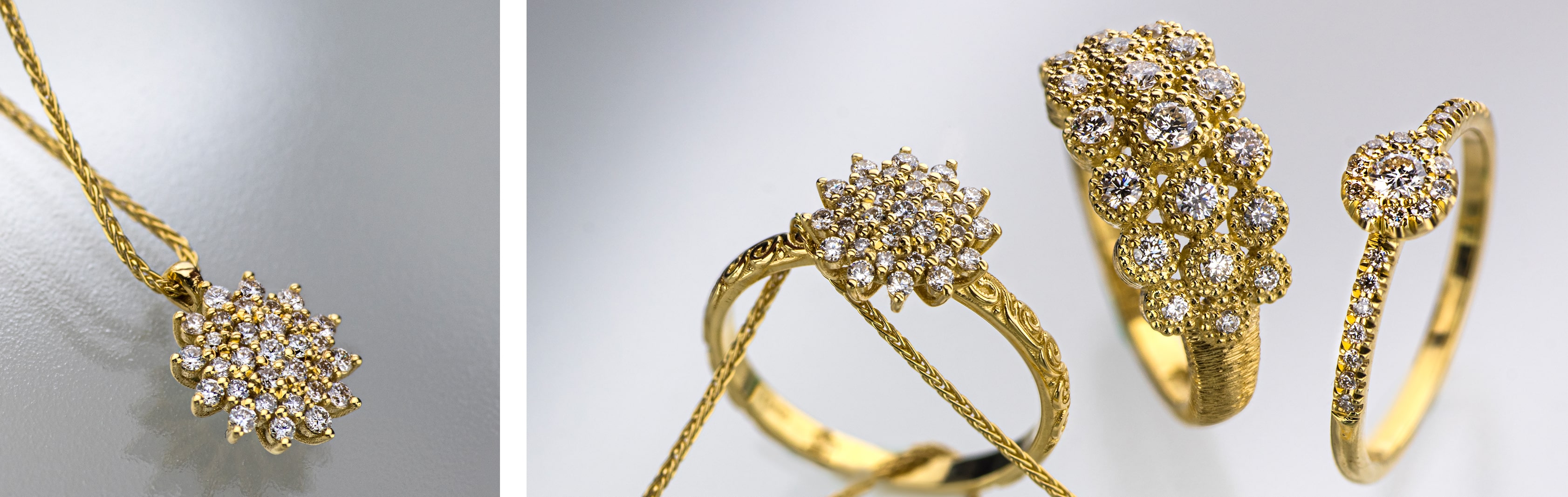 Fine Gold Jewelry, 14k gold ring with Diamonds, 14k gold earrings with Diamonds, 14k gold necklace with Diamonds, Gras Gold Jewelry, design by gras jewelry, israeli jewelry