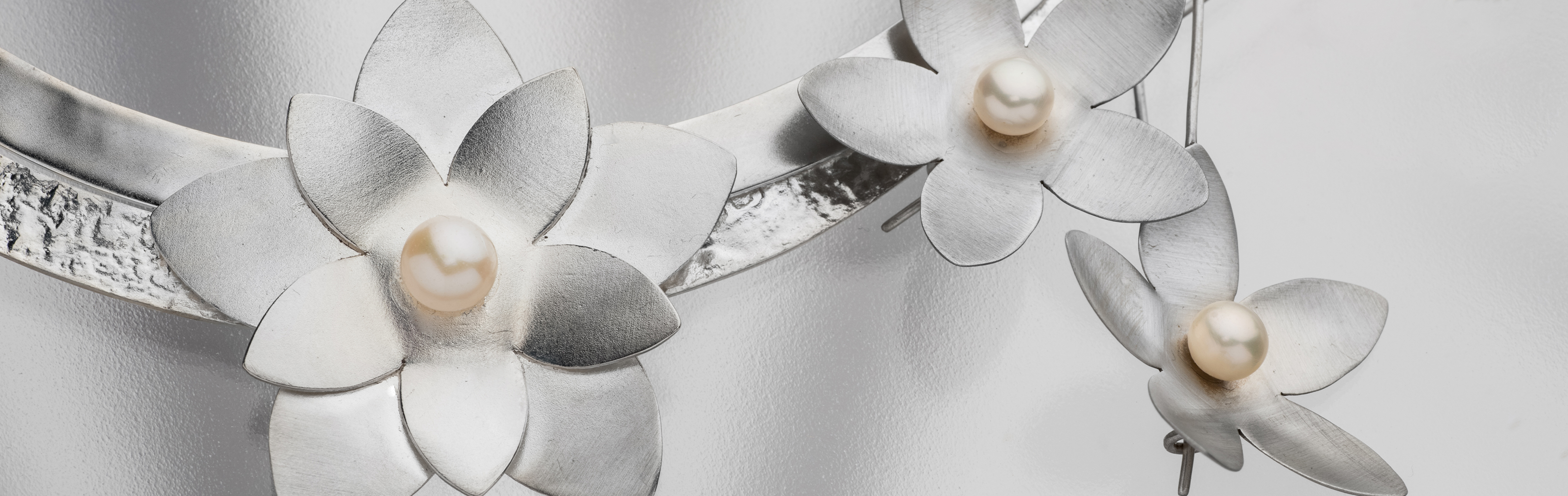 Limited Edition Jewelry, Handmade Jewelry, Limited Edition Necklace, Limited Edition Earrings, Handmade Necklace, Handmade Earrings, Silver and Pearl Necklace, Silver and Pearl Choker, Silver Choker, Impressive Silver Necklace, Large Silver Necklace, Flow